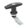 T Handle Door Lock Zinc Alloy T Handle Cabinet Latch for Garage Trailer Tool Box Black