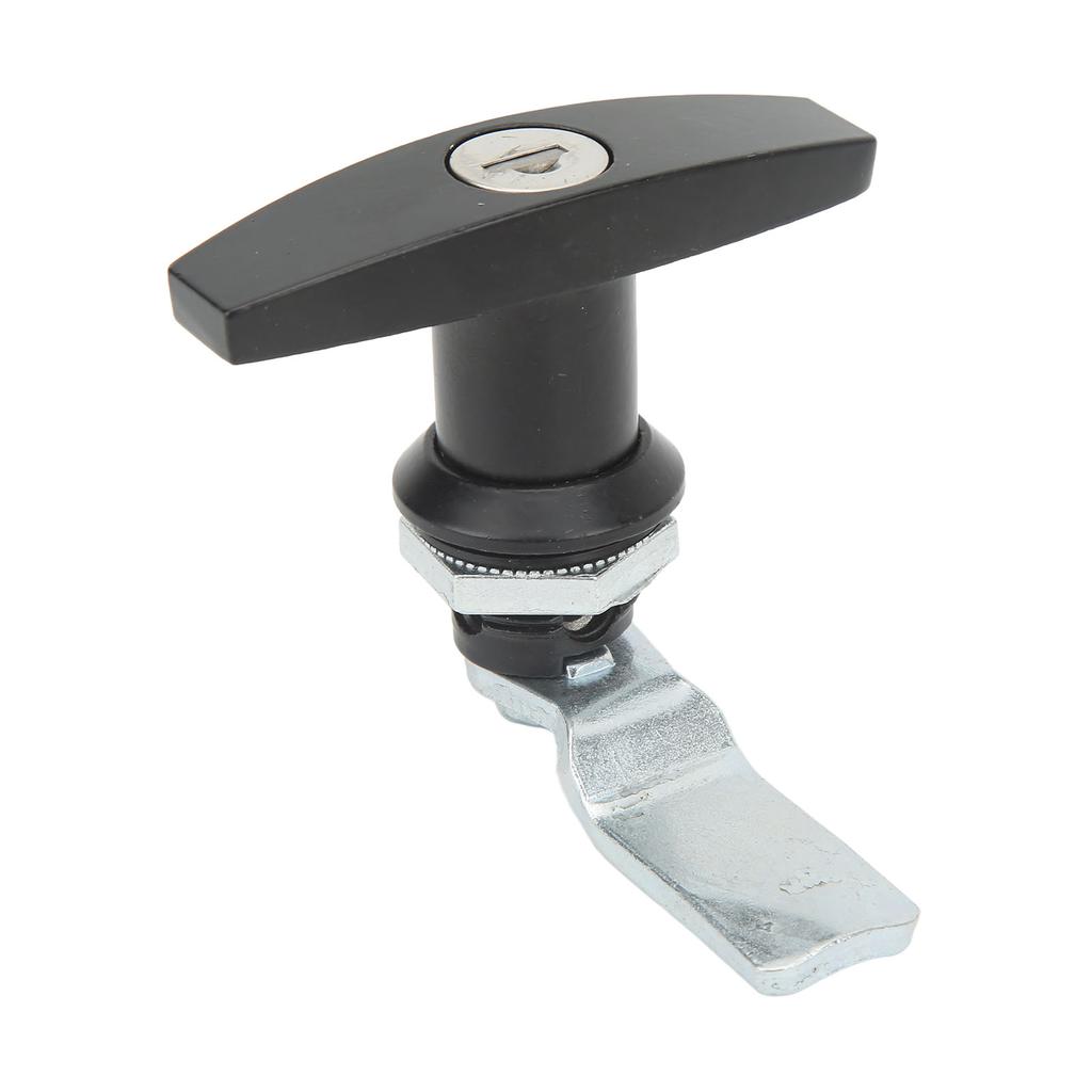 T Handle Door Lock Zinc Alloy T Handle Cabinet Latch for Garage Trailer Tool Box Black