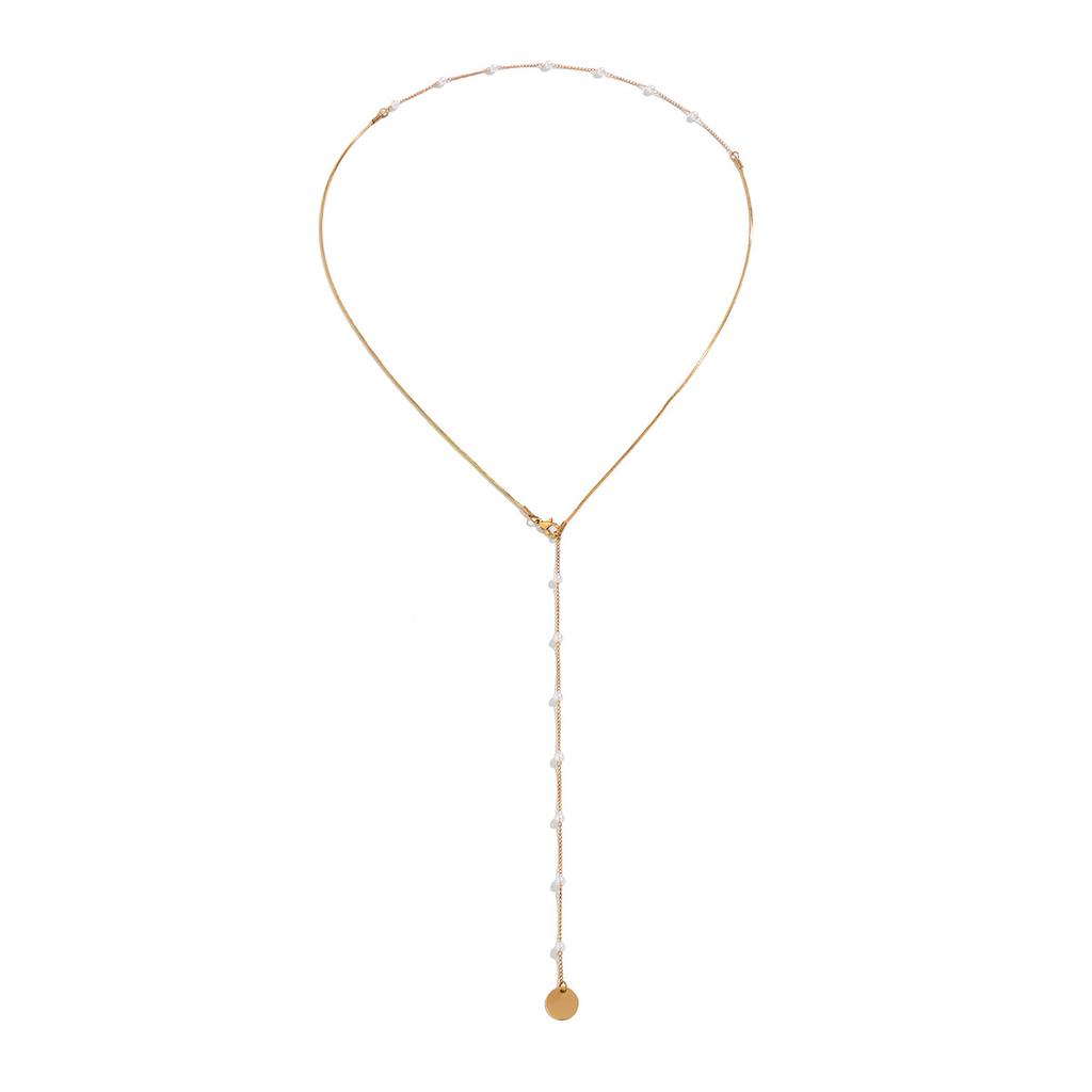 Accessories, Niche Design Sweet and Cool Imitation Pearl Necklace, Simple DIY Sequined Star Necklace