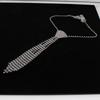 Charm Tie Shape Necklace Exaggerated Crystal Chain Choker Rhinestone Tassel Necklace  Party