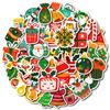 50 New Products Green Socks Christmas Series Stickers Decorative Water Cup Guitar Holiday Gift Creative Stickers