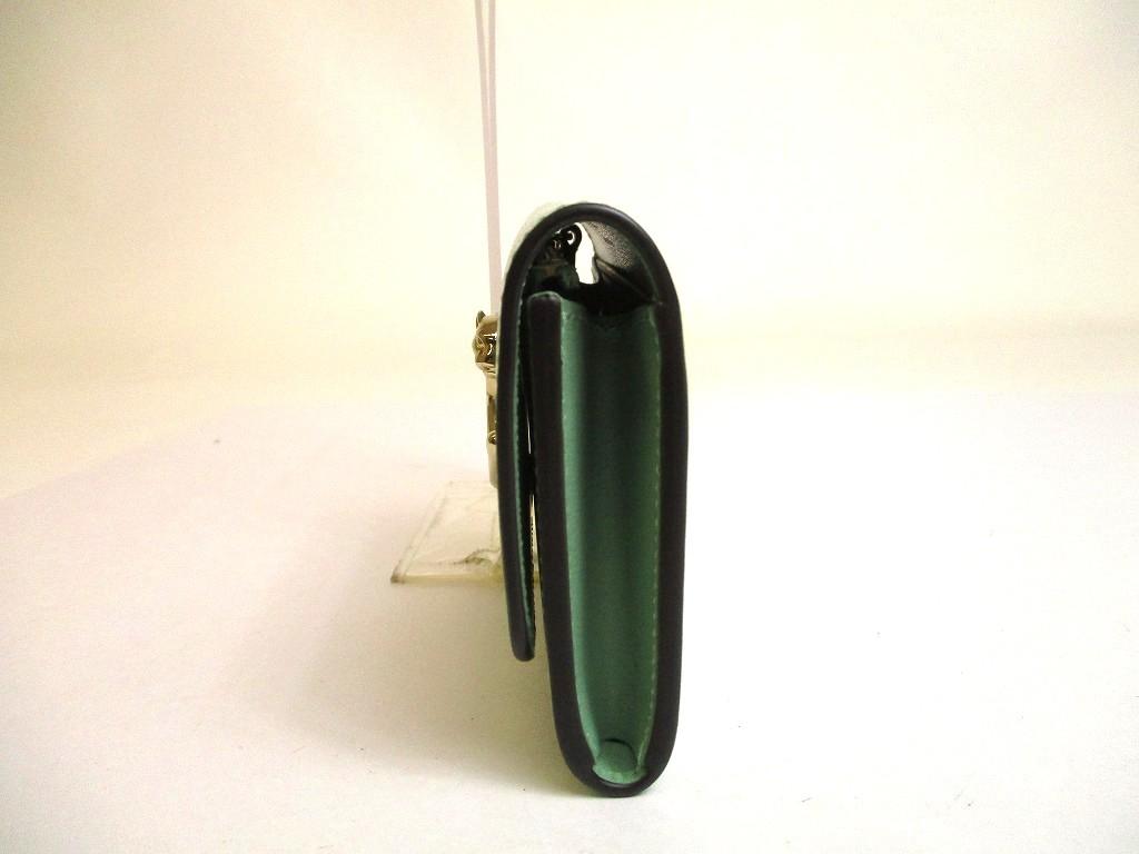 Authentic Cartier Panthere de Cartier Mint Green Leather Gold H/W Mini Wallet #a915  Refurbished