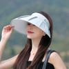 Summer Ice Silk Pleated Large Brim Empty Top Hat Fashionable Versatile Sun Protection Sun Hat Children UV Protection Sun Hat