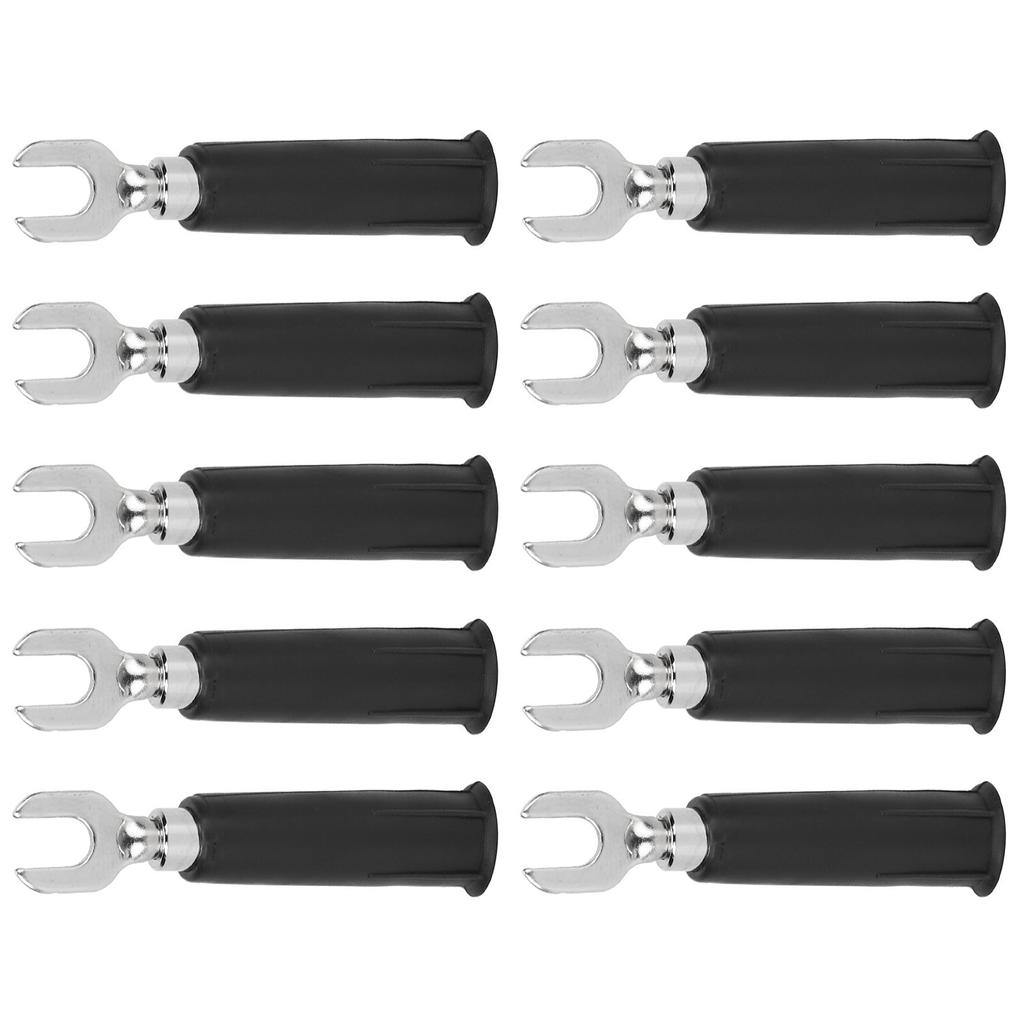 10Pcs/Set Banana Plug Adapter Insulated Fork Spade Wire Connectors U Type Electrical Crimp