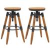 Day and Night - Day and Night Kitchen Stools 2 Units Solid Fir Wood