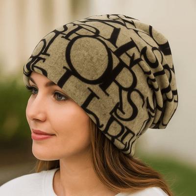 Chapeaux Turbans Multifonctionnels Imprimé à Carreaux Casquette Décontractée pour l'Automne et l'Hiver