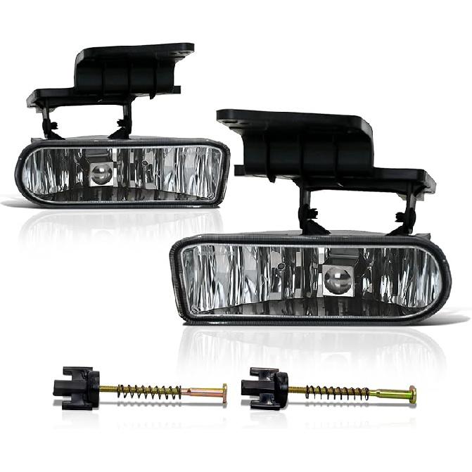VPIMOZO Fog Lights Clear Lens Compatible With 2007 2008 2009 2010 2011 2012 2013 2014 Chevy Silverado 07-13 Avalanche/Suburban 07-15 Tahoe 2015