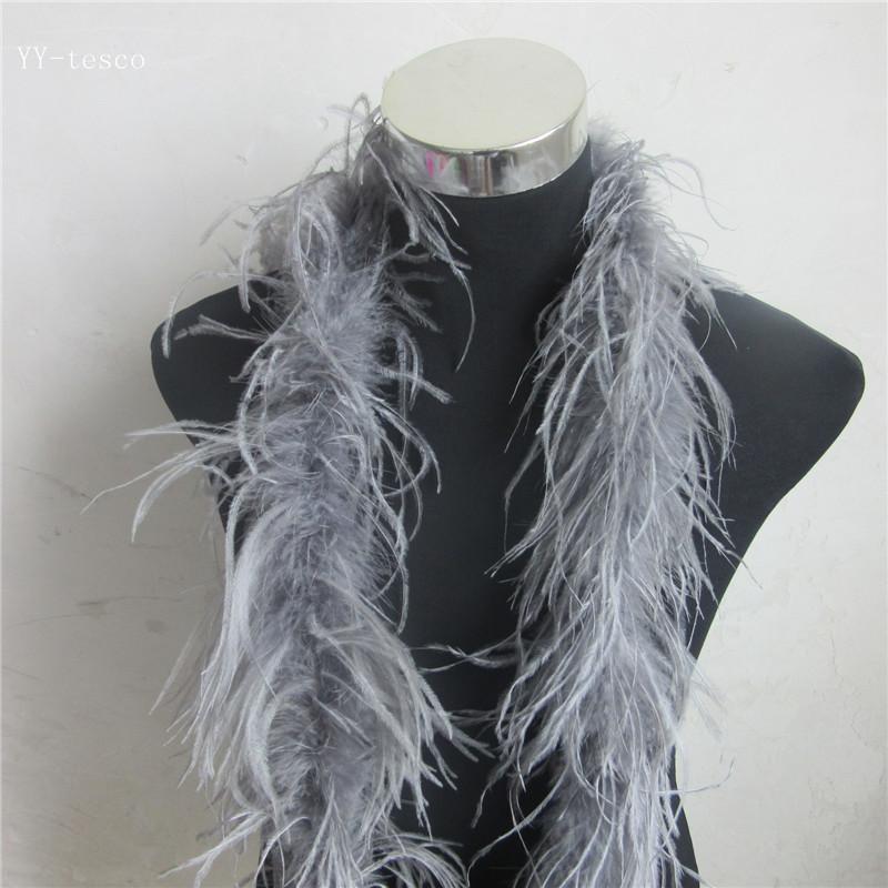 2 Meter Fluffy Ostrich Feather Boa Skirt Costumes/Trim for Party/Costume Craft Ostrich Feather In Wedding Decorations