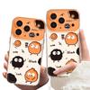 Coffee briquettes apply to Apple 17 cartoon 16promax cute 15iPhone14 lanyard 13 couple mobile phone case