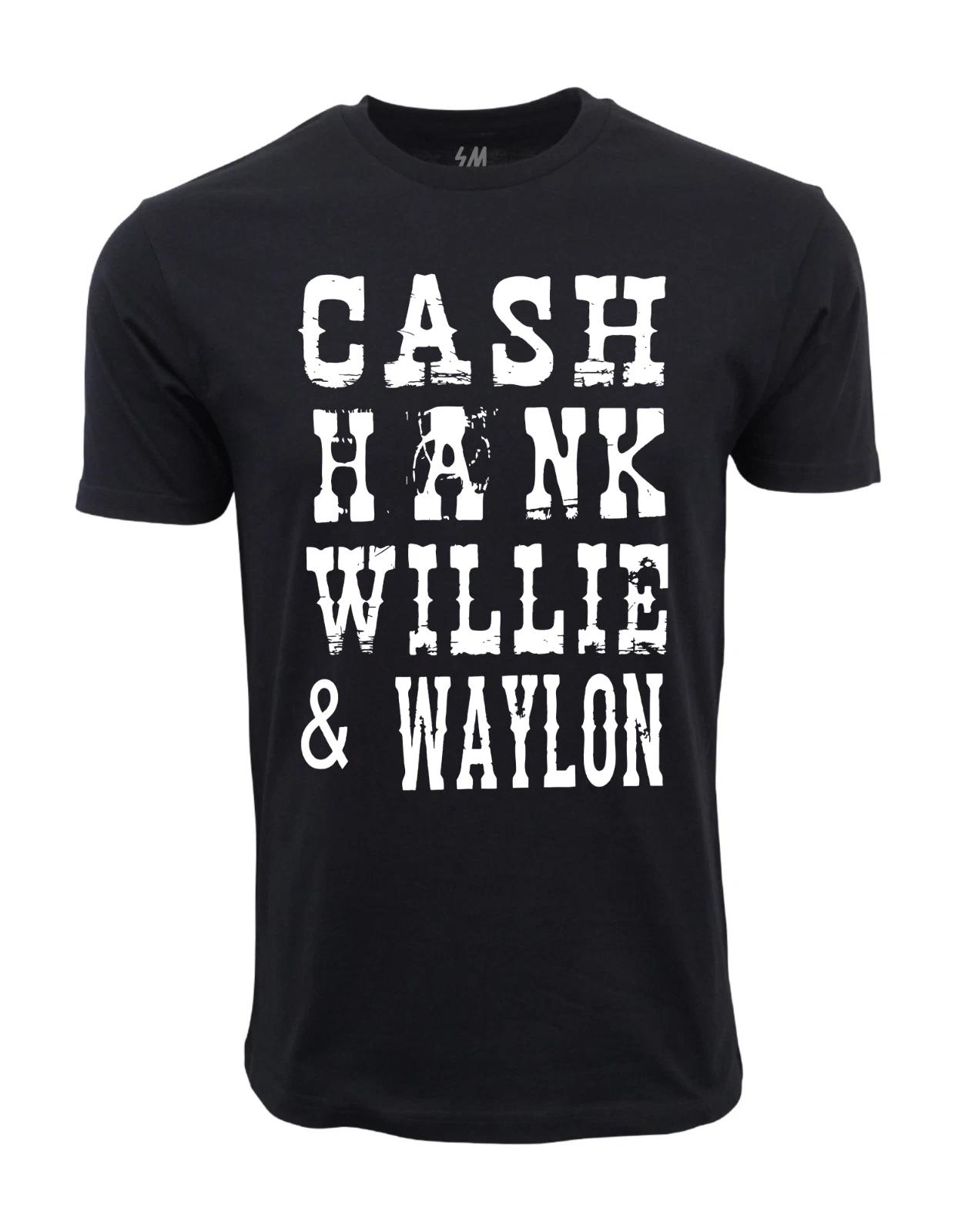 Men s and Women s T-shirts Cash Hank Willie And Waylon Graphic S
