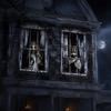 Festive Scene Layout 2Pcs Halloween Horror Window Clings, 80x120cm Spooky Ghost Skeleton Decorative Balcony Stickers Decal for Glass, Haunted
