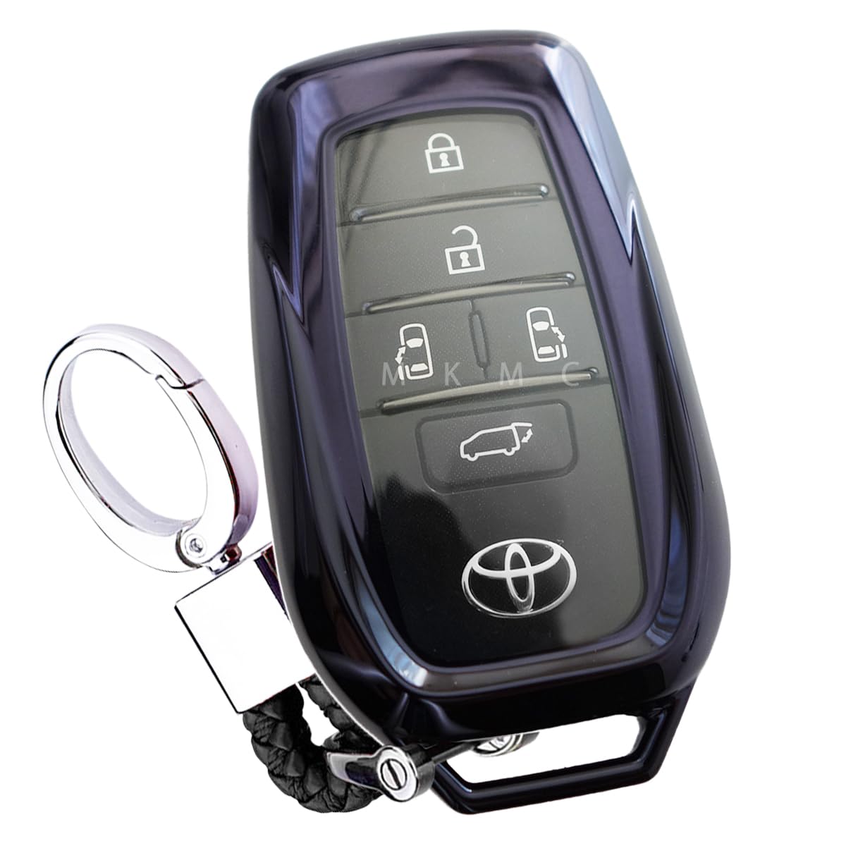

Чехол для смарт-ключа из материала TPU, совместимый с новыми аксессуарами Toyota Alphard New Vellfire 30 40 Series [MKMC] (Черный фиолетовый)