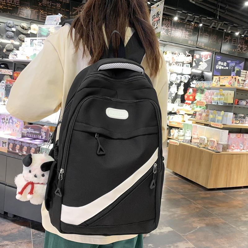 School bag male college student high school student junior high school student fashion new ins trendy cool girl student large capacity backpack