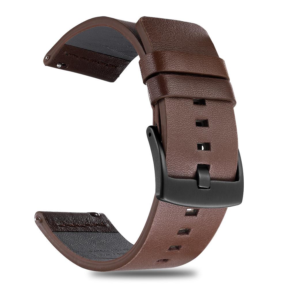 Genuine Leather Watch Strap, Universal Fit for Samsung Gear S3/S2, Huawei, Etc. Available In 20mm/22mm, 4 Sizes