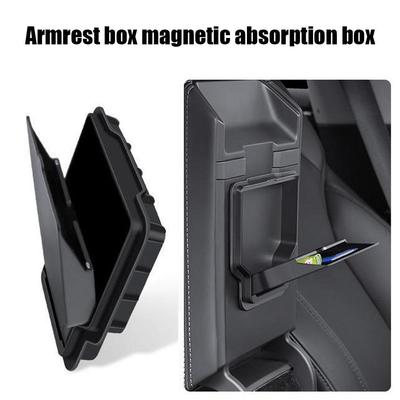 Aufbewahrungsbox für Armlehne für Tesla Model Y Juniper Mittelkonsolen-Aufbewahrungsbox Ablagen Armlehne Versteckter Organizer Etui Box Zubehör