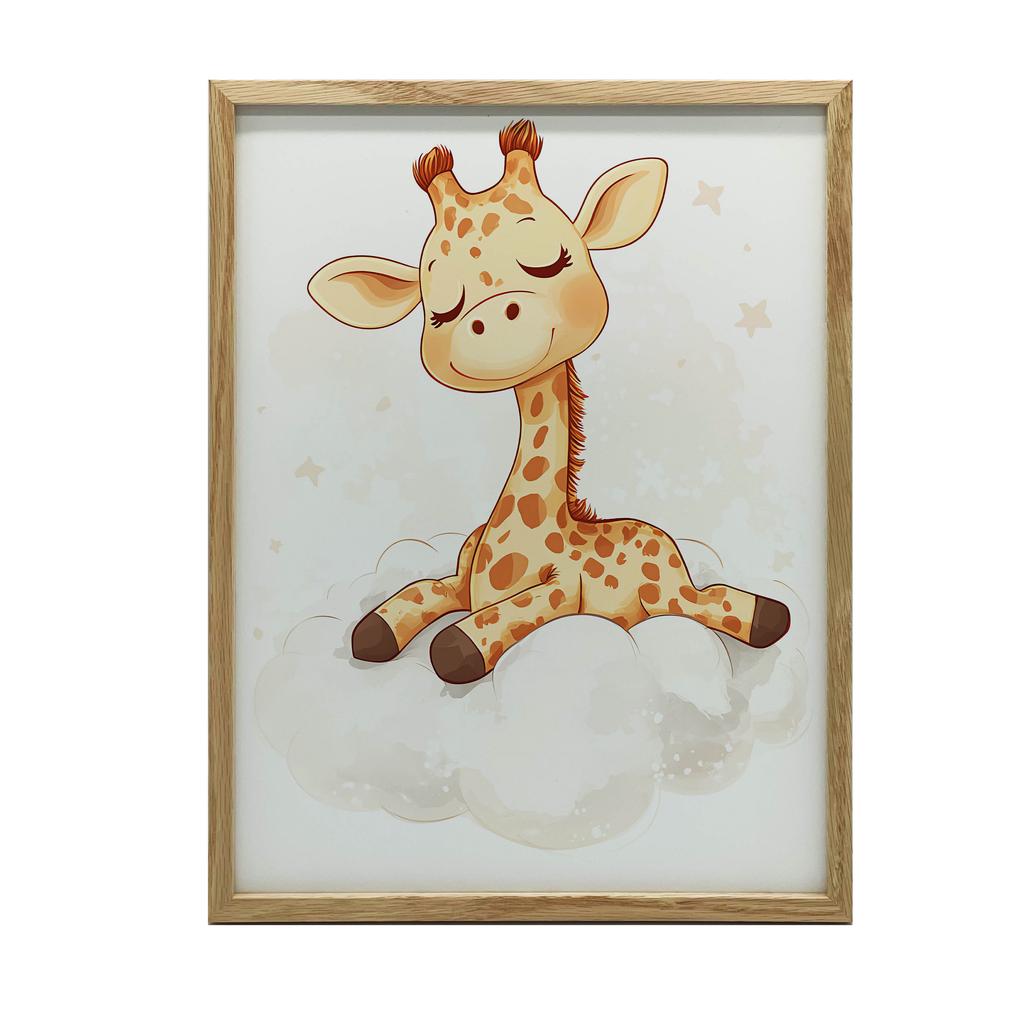 Żyrafa Na Chmurce - Plakat Dla Dzieci Żyrafa Na Chmurce - Plakat Dla Dzieci, 40X50 Cm, Bez Ramy, Papier Matowy 230 Gsm