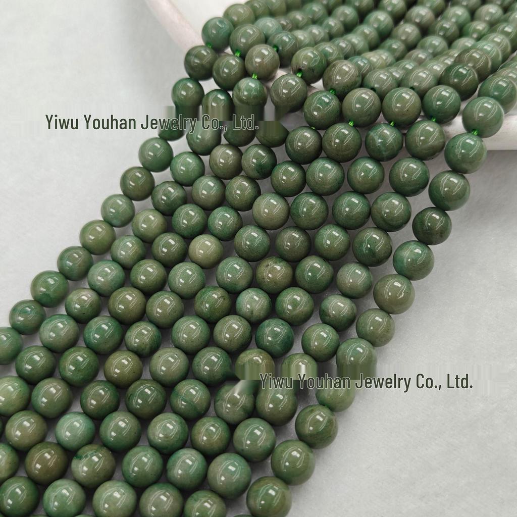 Natural White Stone Enhanced 6-10mm Round Beads String for Three-Color Alxa Bracelet Necklace Accessories