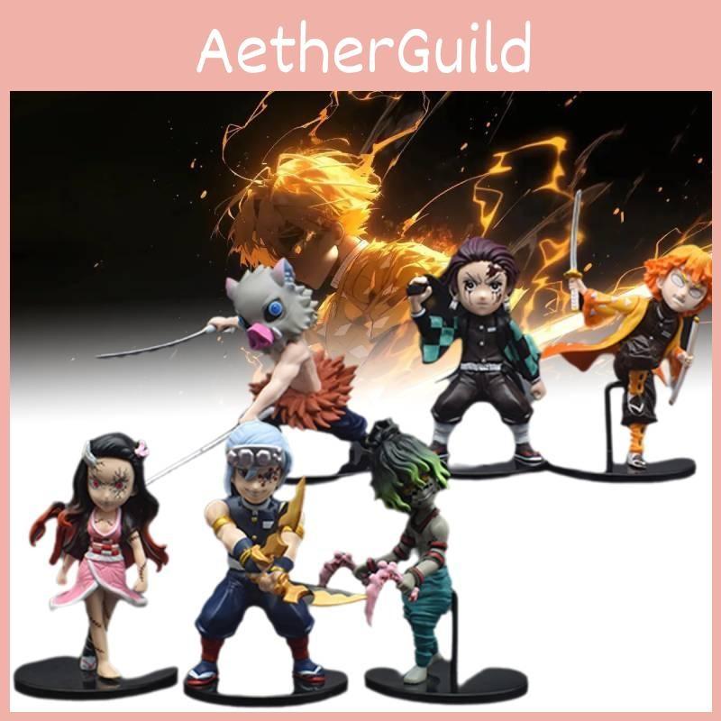 Slayer 6pcs Demon Kamado Nezuko Figurine Anime Model Sculpture Toys Xmas Gifts
