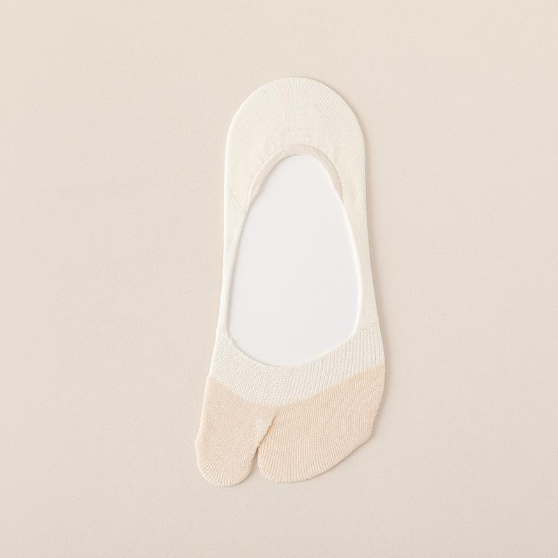 

Носки-следки с раздельным пальцем, Женские невидимые носки с мелким вырезом на два пальца, Летние тонкие хлопковые носки, Нескользящие и не сползающие с пятки короткие носки 1 pair