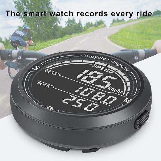 Bicycle Speedometer Wireless Odometer Large Screen Design Easy To Read IP67 Waterproof Easy To Install Magnetic Bike Computer