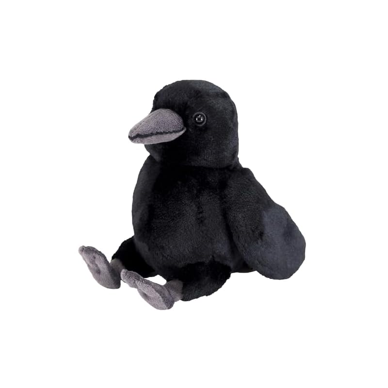 SunLemon Fluffy's Crow S 12 x 20 x 15cm Plush Bird Crow Animal P-9562