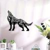 Wanddekoration aus Eisen mit Baumzweig und Wolf, einzigartige Innendekoration, ideal für die Wohnzimmerwand, stilvoll und elegant