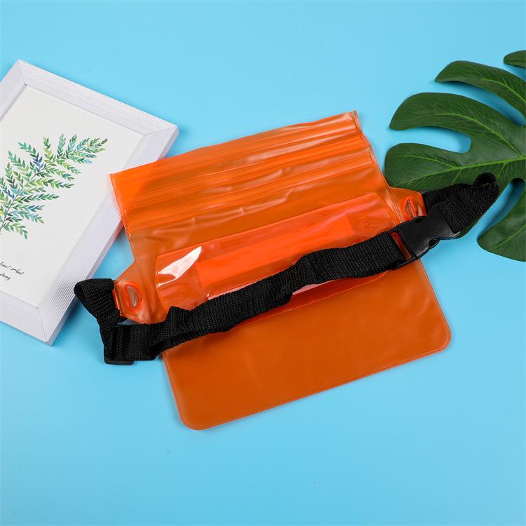 Large Waterproof PVC Waist Bag for Outdoor Activities – Three-Layer Sealed, Multi-Functional Storage for Phones and More.