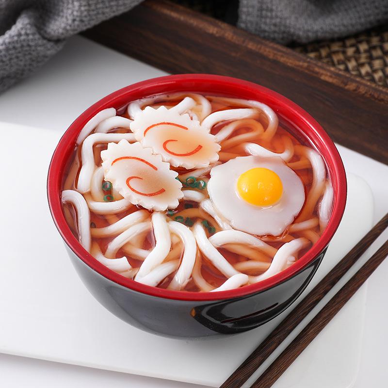 Creative Udon Noodle Bowl Ramen Piggy Bank for Film and Photography Props