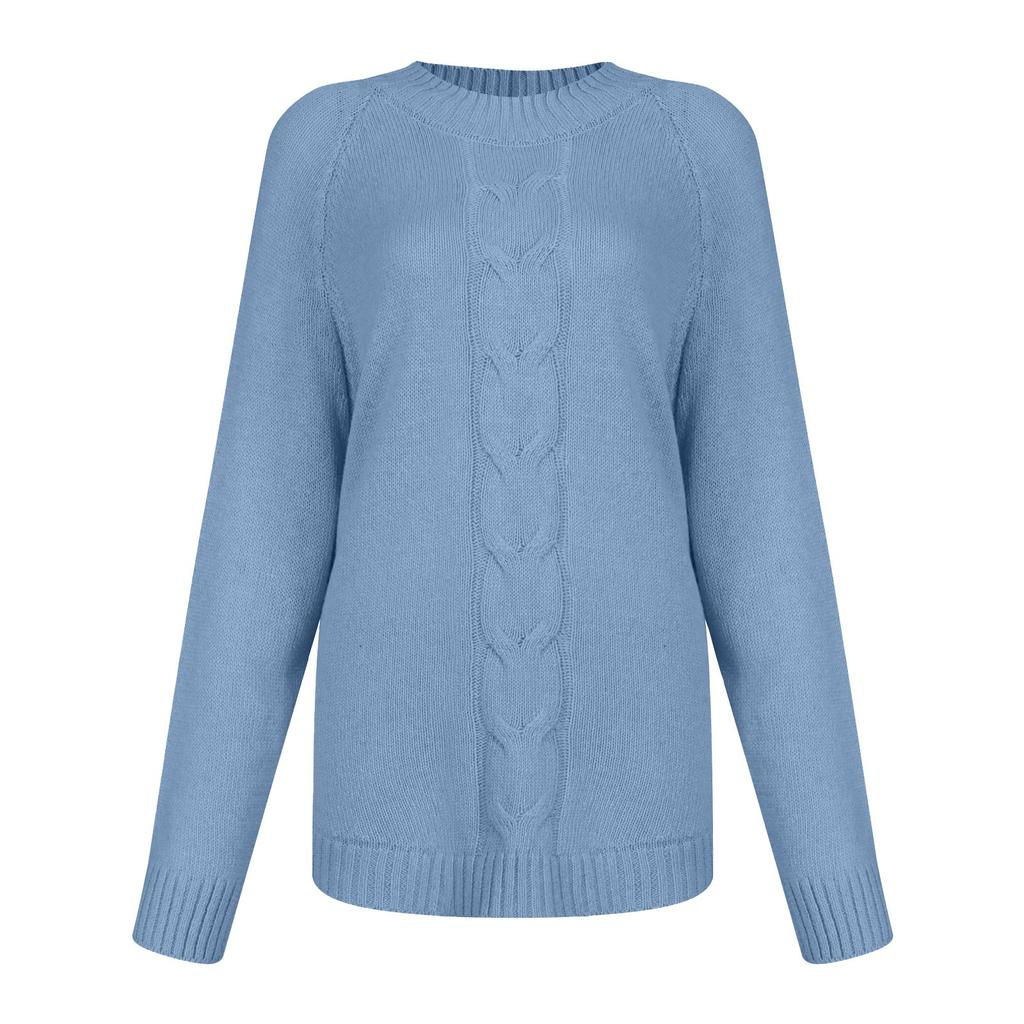 Damemote Casual Turtleneck Baggy Bat-mansjett Pullover genser