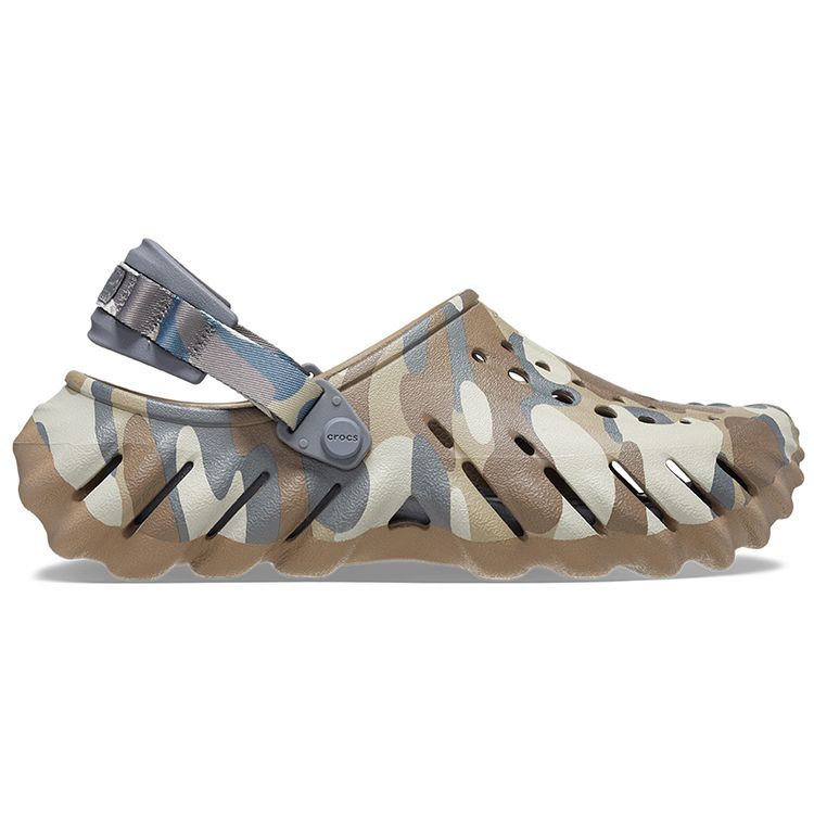 Crocs Echo Redux Clog Charcoal Camo Unisex Sneakers Cream 209134-025