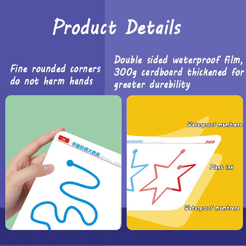 Kid Pen Control Training Education Toy Montessori Fine Motor Skill Track Board Thinking Challenge Brain Game Parish Sensory Toy