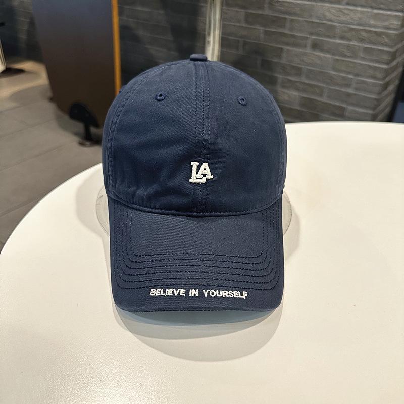 Small letter embroidery simple versatile soft top baseball cap children casual fashion cap men