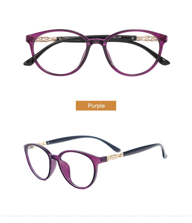 

Fashion Plastic Oval Spectacle Frames TR90 Lightweight Women Men Leopard Clear Eyeglasses For Optical Prescription Lenses фиолетовый