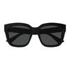 GUCCI Double G logo on side plate frame square sunglasses women's black