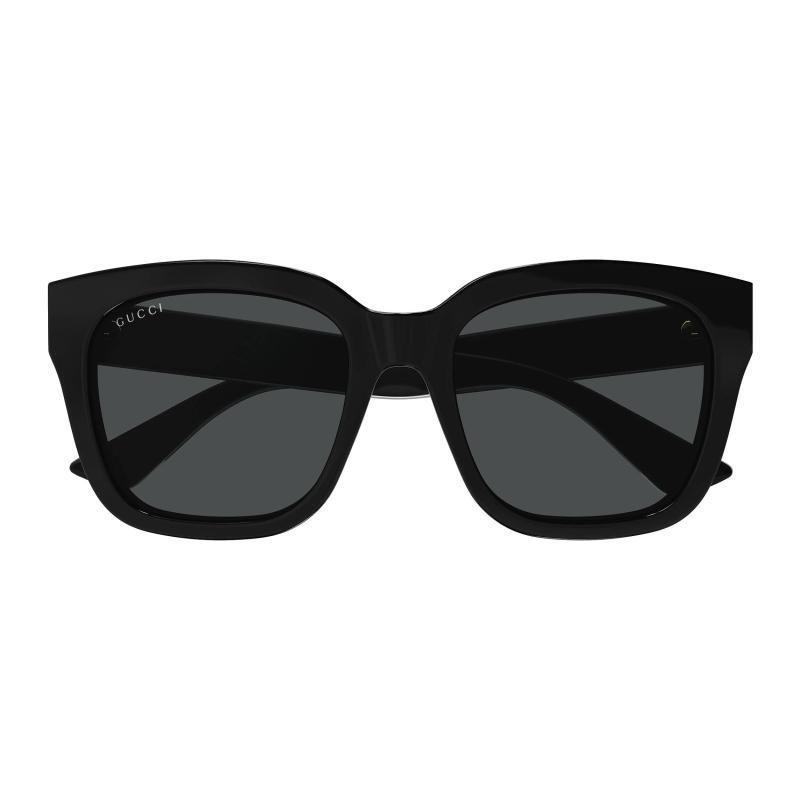 GUCCI Double G logo on side plate frame square sunglasses women's black