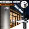 Solar Outdoor LED Wall Lamp 3 Mode PIR Motion Sensor Security Light Waterproof IP65 Dusk To Dawn for Garden Courtyard Patio Path