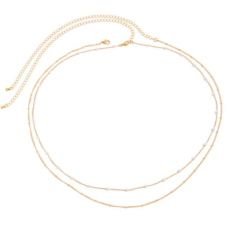 Sexy Double Thin Chain Women's Waist Chain Charming Round Bead Metal Belly Chain Summer Beach Bikini Body Jewelry