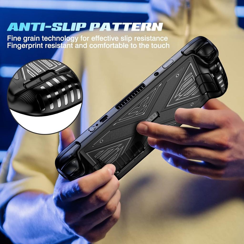 X Textur Steam Deck Schutzhülle Weiche TPU Hülle Stoßdämpfung Kratzfest Schale Kühl Langlebige Haut Ergonomie Rutschfester Griff