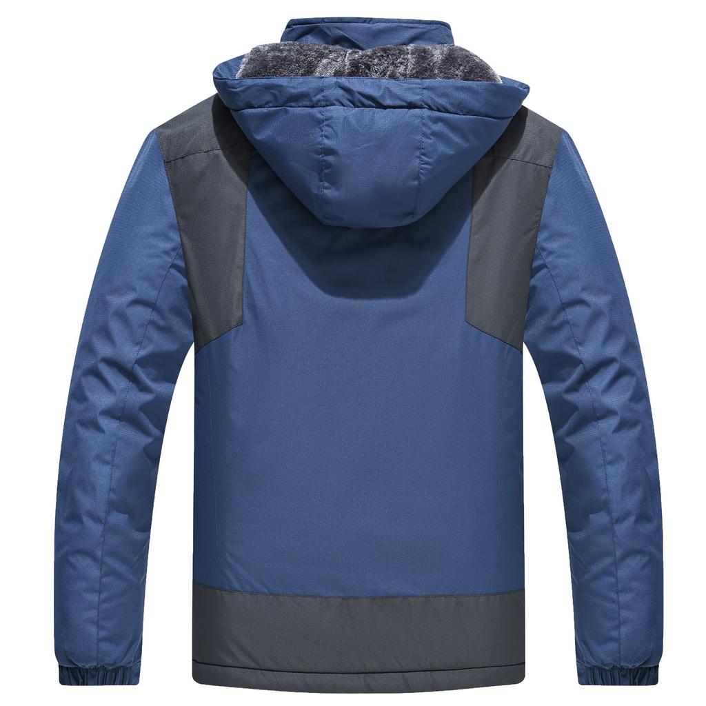 Winter Hardshell Ski Waterproof and Size L [uncn] Men's Jacket, Warm, Blue,