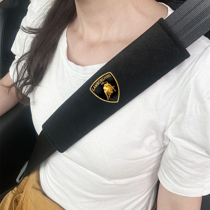 Car Seat Belt Safety Belt Shoulder Cover Breathable Protection Seat Belt Pads For Lamborghini Urus Huracan Aventador Premium