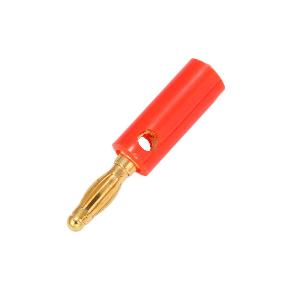 Golden 10pcs Gold Plated Black Red 4mm Adaptor Banana Plug Connectors Adapter