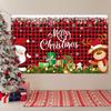 Christmas banner background Santa Claus reindeer Merry Christmas banner Christmas festival party decoration