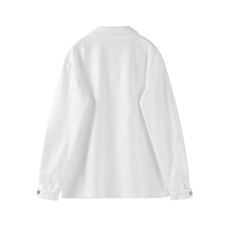 Women's Pocket Fashion Commuter Solid Color Coat Polo Collar Single-breasted Woolen Jacket Vintage Thicked Overcoat