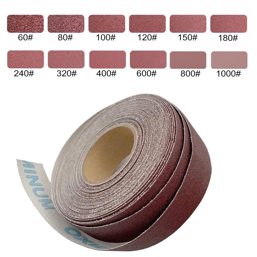 1-Inch Emery Cloth Roll (Continuous Sandpaper) – 6M Length, Suitable for Wood Sanding, Metal Polishing, Auto Detailing & Surface