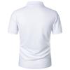 Europäischer und Amerikanischer Stil Herren Sommer Einfarbig Slim Fit Oberteil Mode Kurzarm Umlegekragen T-Shirt