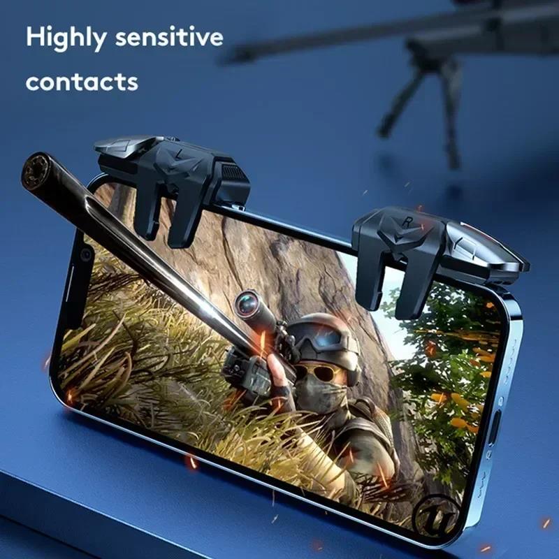 G21 Six Fingers Mobile Phone Game Trigger for PUBG Aim Shooting L1 R1 ABS Key Button for IOS Android Universal Gamepad Joystick 5