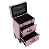 BYMAOCAR Beauty Salon Hair Styling Travel Make Up Case, Cosmetic Trolley Storage Organizer, For Beautician/ Hair Stylist