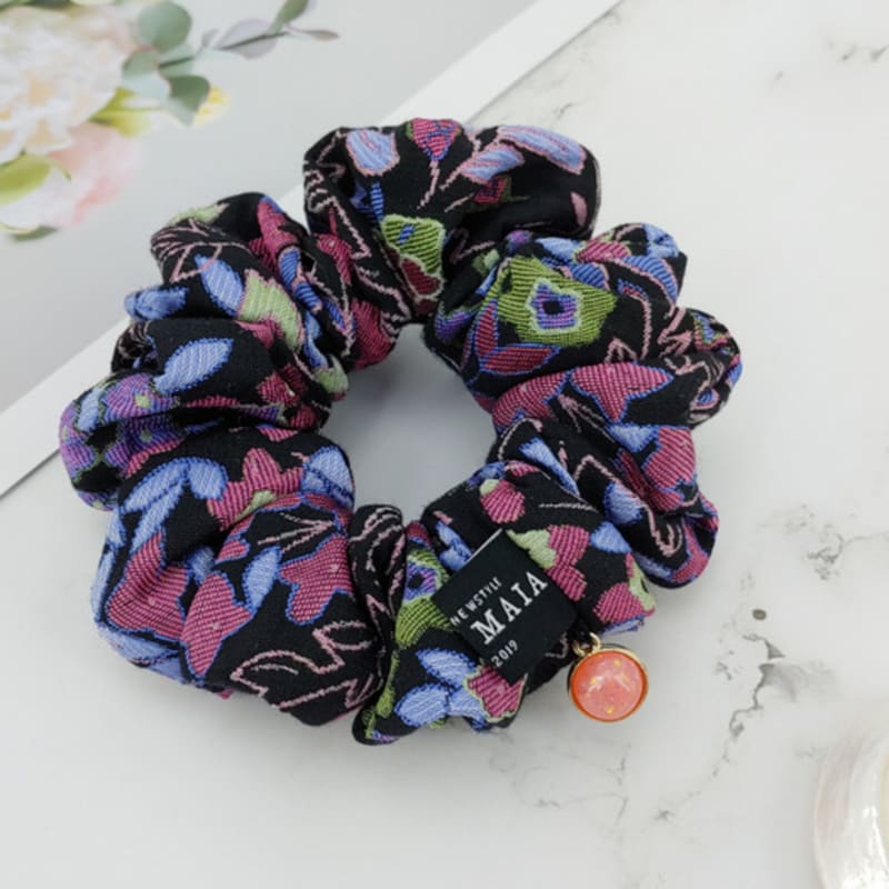 

MAIA Розовый жаккардовый гопчанг шушу резинка для волос - Сине-фиолетовый FREE