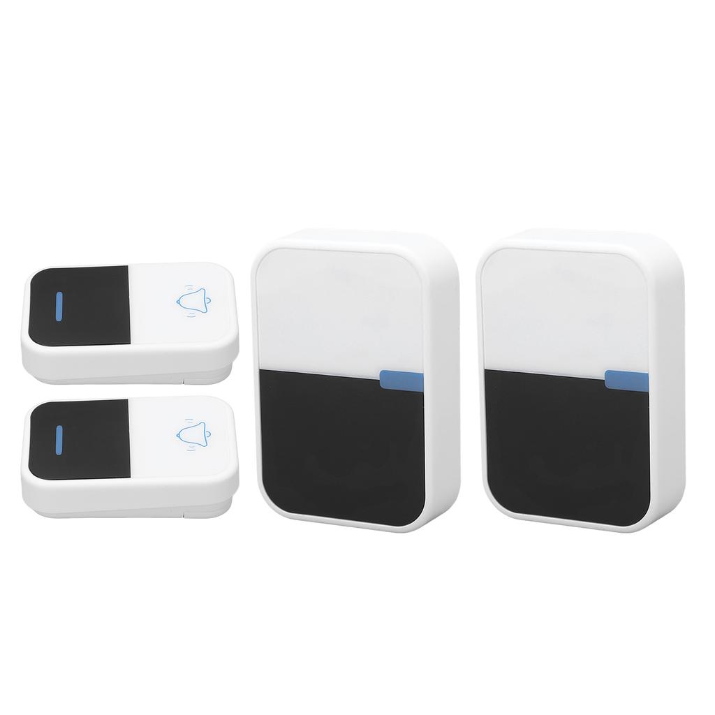433.92MHz Wireless Doorbell Set with Receiver Self Generating IP44 Waterproof 38 Ringtones for Home Apartment EU Plug