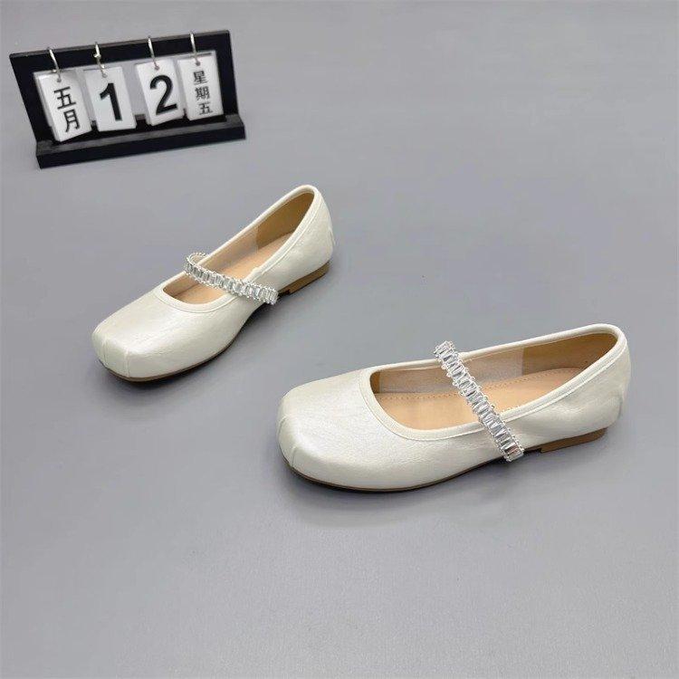 

Women s shoes 2025 summer new French soft-soled round head with Mary Jane single shoes small fragrant wind light mouth small leather shoes 35
